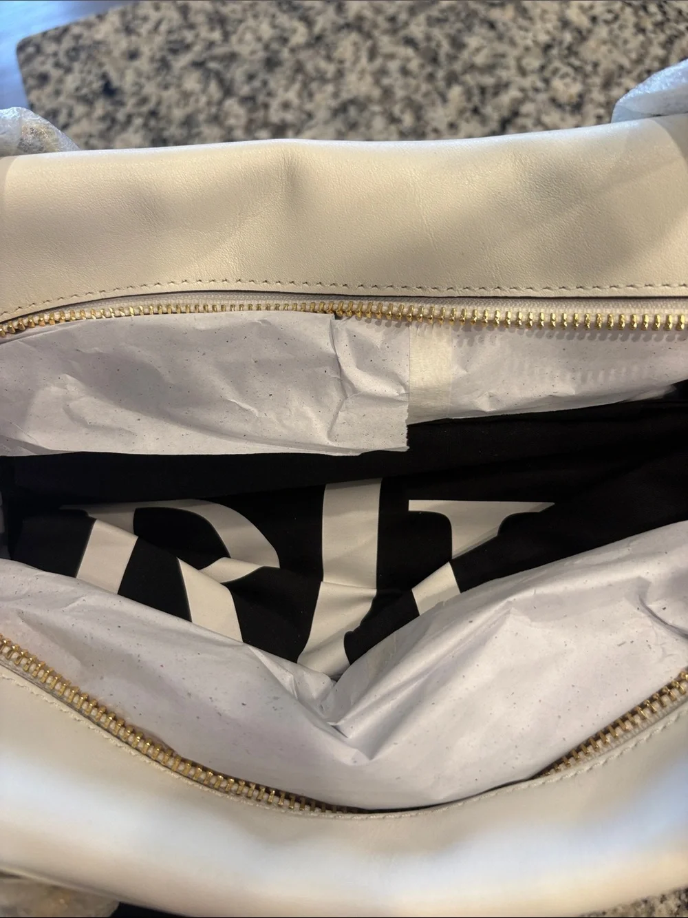 Polo by Ralph Lauren White Laser-Cut Satchel with Gold Charm